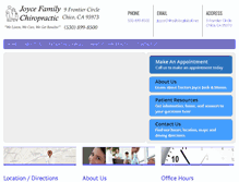 Tablet Screenshot of joycefamilychiro.com